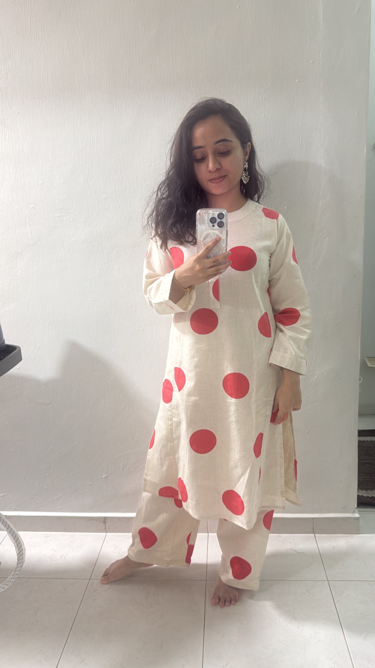 Reddish pink coord set