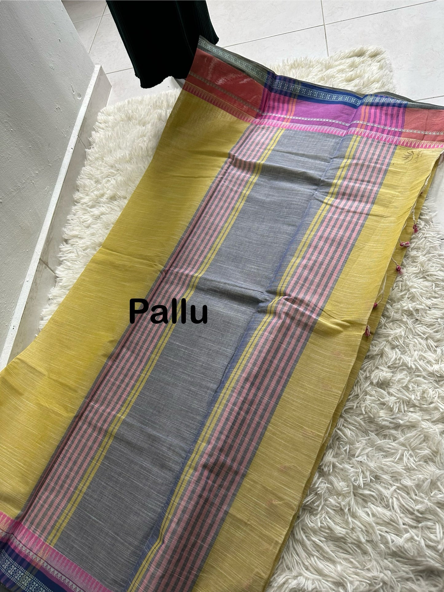 Bengal cotton handloom lime green