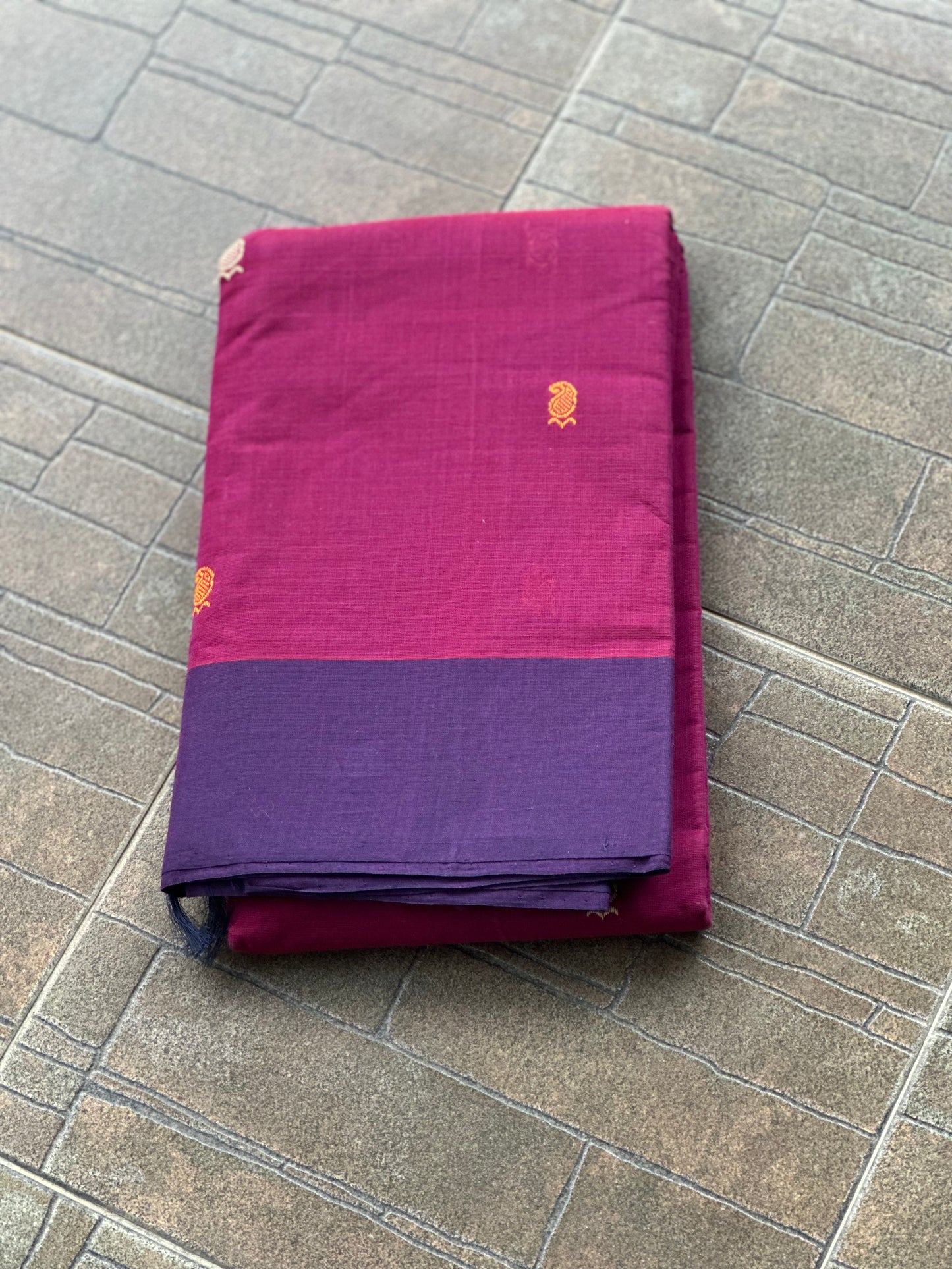 Purple kanjivaram cotton