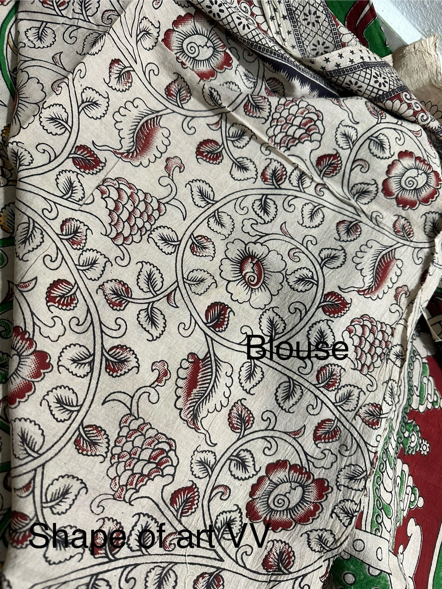 Kalamkari in pallake pallu design