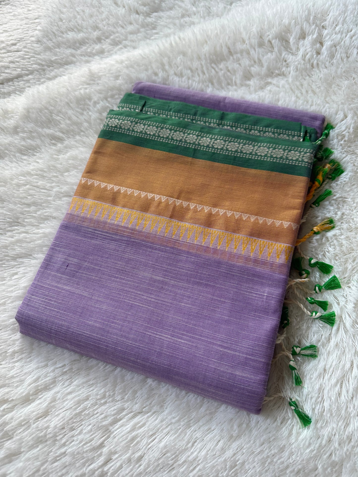 Bengal cotton handloom purple tone