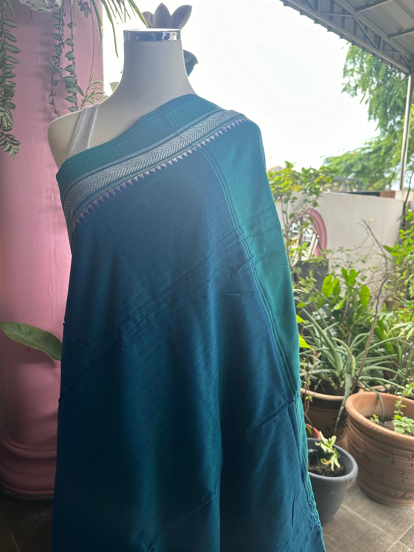 Blue turquoise bengal cotton